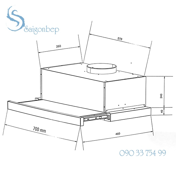 Máy hút mùi Eurosun EH-70AF86B