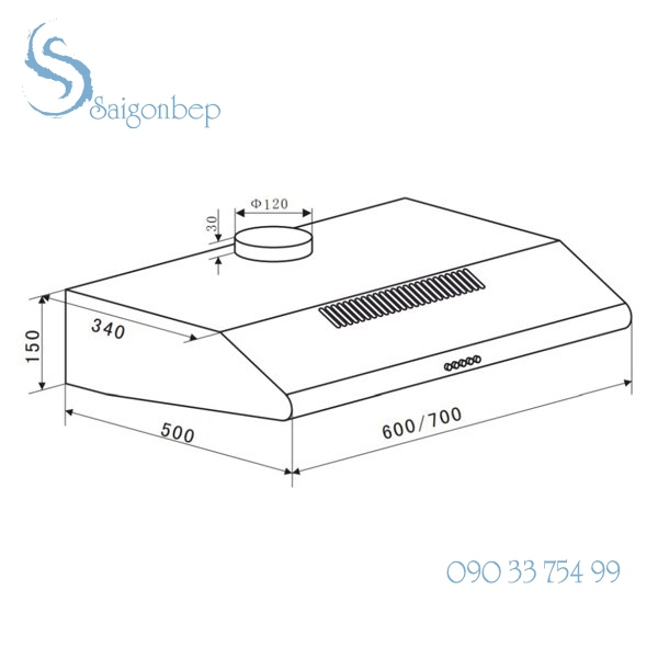 Máy hút mùi EUROSUN EH-70CF19B