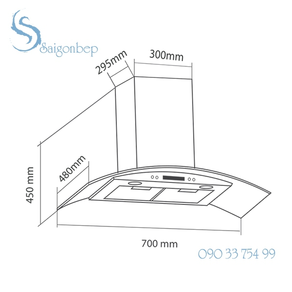 Máy hút mùi EUROSUN EH-70K10S