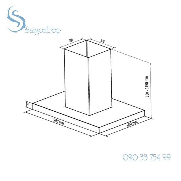 Máy hút mùi  EUROSUN EH-90IL91