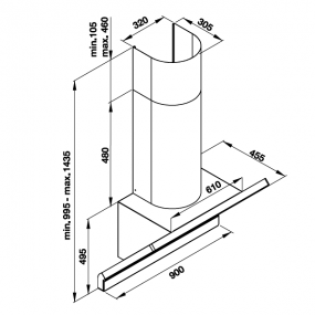 Máy hút mùi gắn tường Hafele HH-WVG90A 535.82.203 Máy hút mùi gắn tường Hafele HH-WVG90A 535.82.203