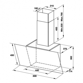 Máy hút mùi gắn tường Hafele HH-WVG90C 533.89.013