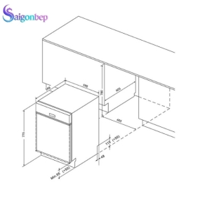 Máy rửa bát Eurosun SMS78EU12EB