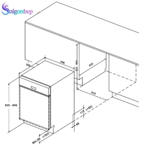 Máy rửa bát Eurosun SMS81EU19EB