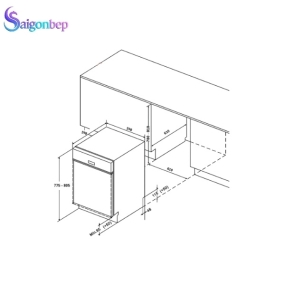 Máy rửa bát Eurosun SMS82EU88B