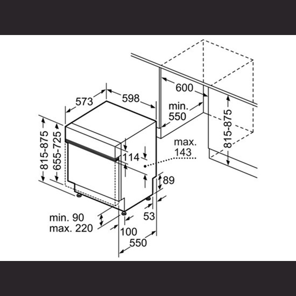 Máy rửa chén Bosch series 6 SMS63L08EA