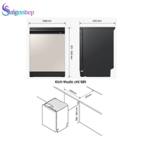 Máy rửa chén độc lập Samsung Bespoke DW60CB750FAPSV