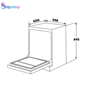Máy rửa chén độc lập Toshiba DW-15F7(G)-VN