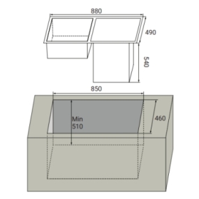 Máy rửa chén kết hợp bồn KAFF KF-SWM6