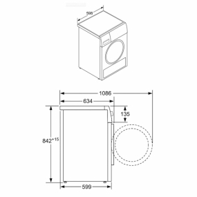Mấy sấy tụ hơi Bosch WTR85V00SG series 4
