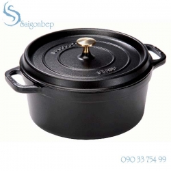 Nồi gang Staub Black Round 28 - 1102825 Nồi gang Staub Black Round 28 - 1102825