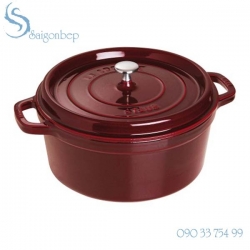 Nồi gang Staub Grenadine Round 28 màu đỏ lựu - 1101087 Nồi gang Staub Grenadine Round 28 màu đỏ lựu - 1101087
