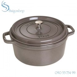 Nồi gang Staub Grey Round 20 - 1102018 Nồi gang Staub Grey Round 20 - 1102018