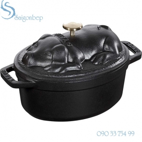 Nồi gang tráng men hình heo đen 17cm - 1121725 Nồi gang tráng men hình heo đen 17cm - 1121725