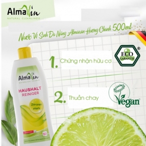 Nước Tẩy Đa Năng Almawin Hữu Cơ Hương Chanh 500ml