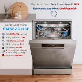 Máy rửa chén Bosch series 6 SMS6ZCI16E