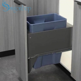 Thùng rác âm tủ ray giảm chấn cao cấp Eurogold EA300