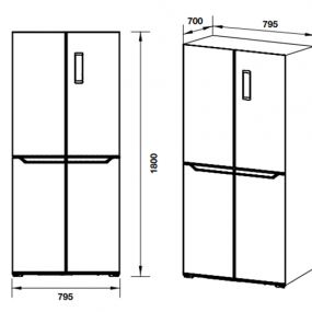 Tủ lạnh 4 cửa Hafele HF-MULB 534.14.050 Tủ lạnh 4 cửa Hafele HF-MULB 534.14.050