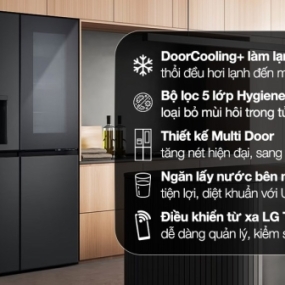 Tủ lạnh LG Inverter 508 lít Multi Door InstaView LFI50BLMAI