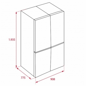 Tủ lạnh Side by Side 4 cánh đứng độc lập Teka RMF 77920 EU SS