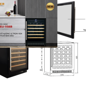 Tủ rượu vang âm tủ Kocher KWEU-1156B