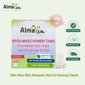 Viên Rửa Bát Almawin Hữu Cơ Hương Chanh 25 Viên