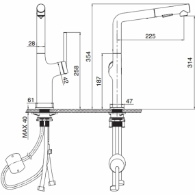 Vòi rửa bát Kluger KLF0001B