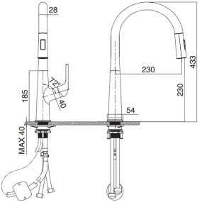 Vòi rửa bát Kluger KLF0002B