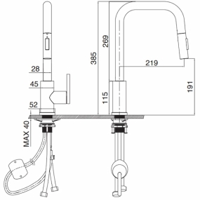 Vòi rửa bát Kluger KLF0011C
