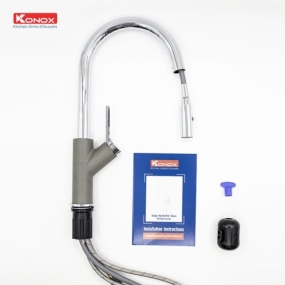 Vòi rửa bát Konox dây rút Ponte Grey