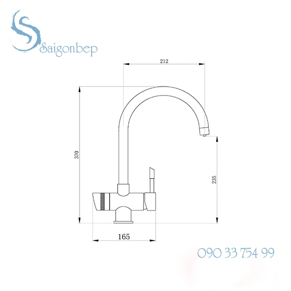 Vòi rửa chén Konox kết hợp Ro Trim-water