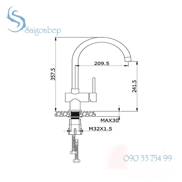 Vòi rửa chén Konox KN1206