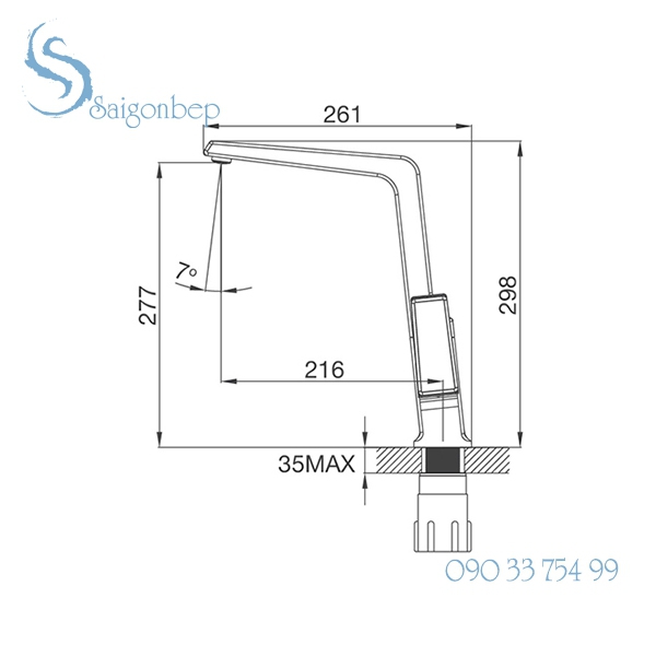 Vòi rửa chén Malloca K014C