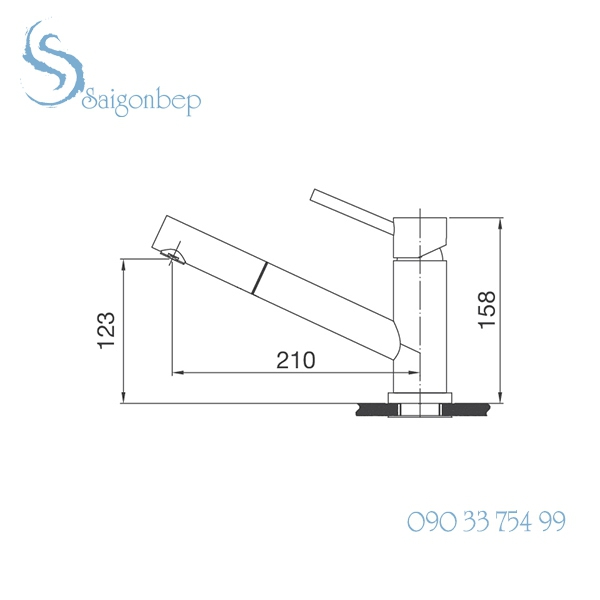 Vòi rửa chén rút dây Malloca K110-S