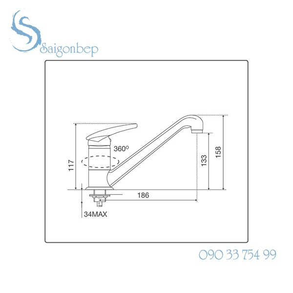 Vòi rửa chén Malloca K120