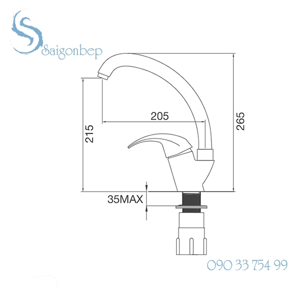 Vòi rửa chén Malloca K121N