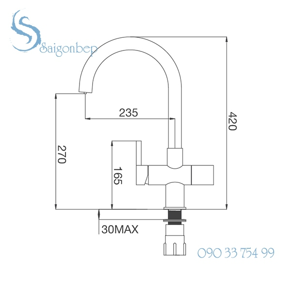 Vòi rửa chén Malloca K150DW