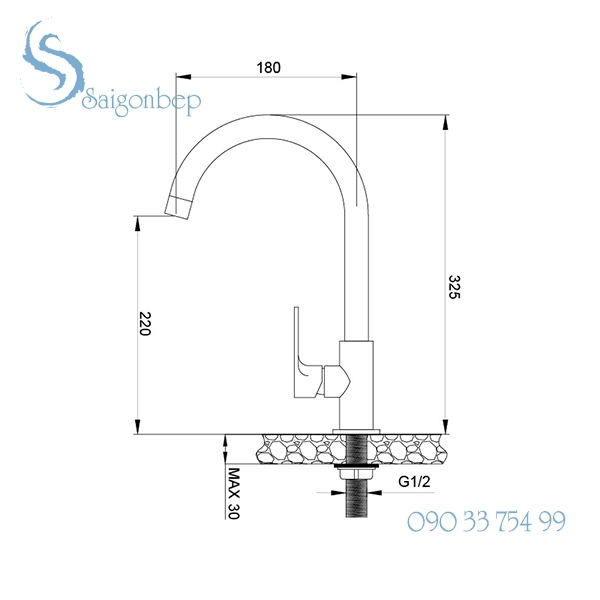 Vòi rửa chén Malloca K1603CL
