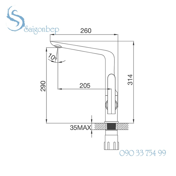 Vòi rửa chén Malloca K275C