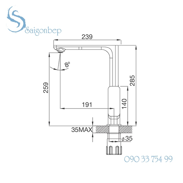 Vòi rửa chén Malloca K289C
