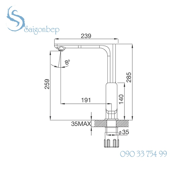 Vòi rửa chén Malloca K298C