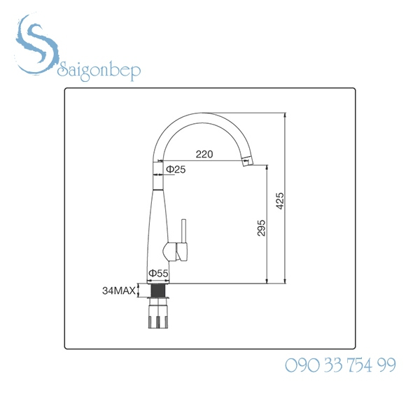 Vòi rửa chén Malloca K529-S