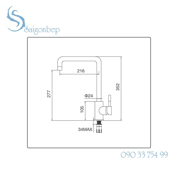 Vòi rửa chén Malloca K559-S