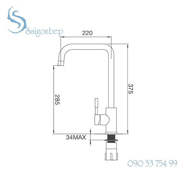 Vòi rửa chén Malloca K559-SN