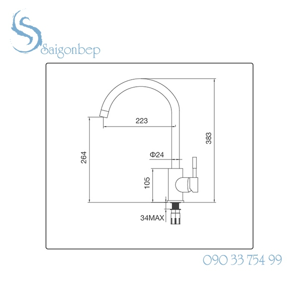 Vòi rửa chén Malloca K569-S