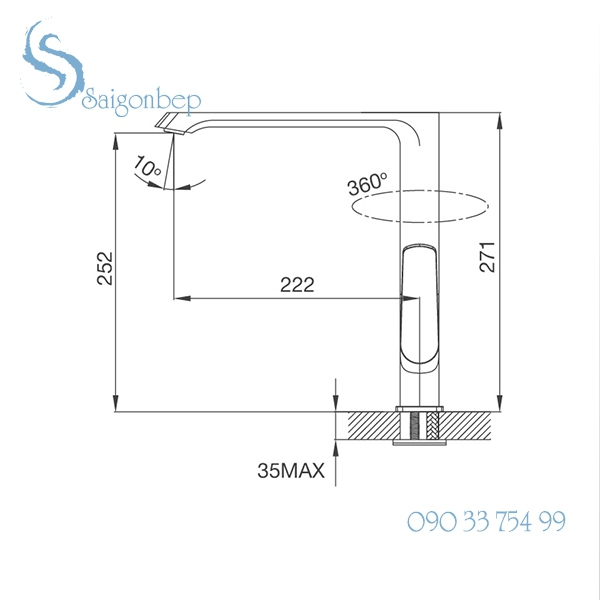 Vòi rửa chén Malloca K82C