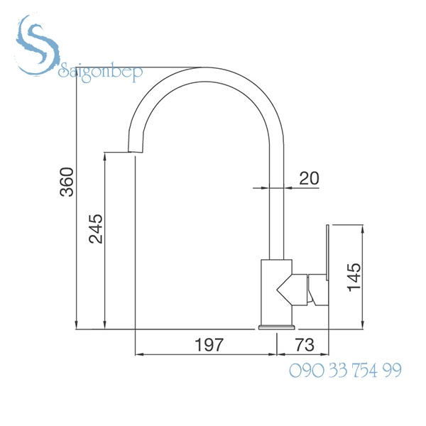 Vòi rửa chén Malloca MF-073 Vòi rửa chén Malloca MF-073