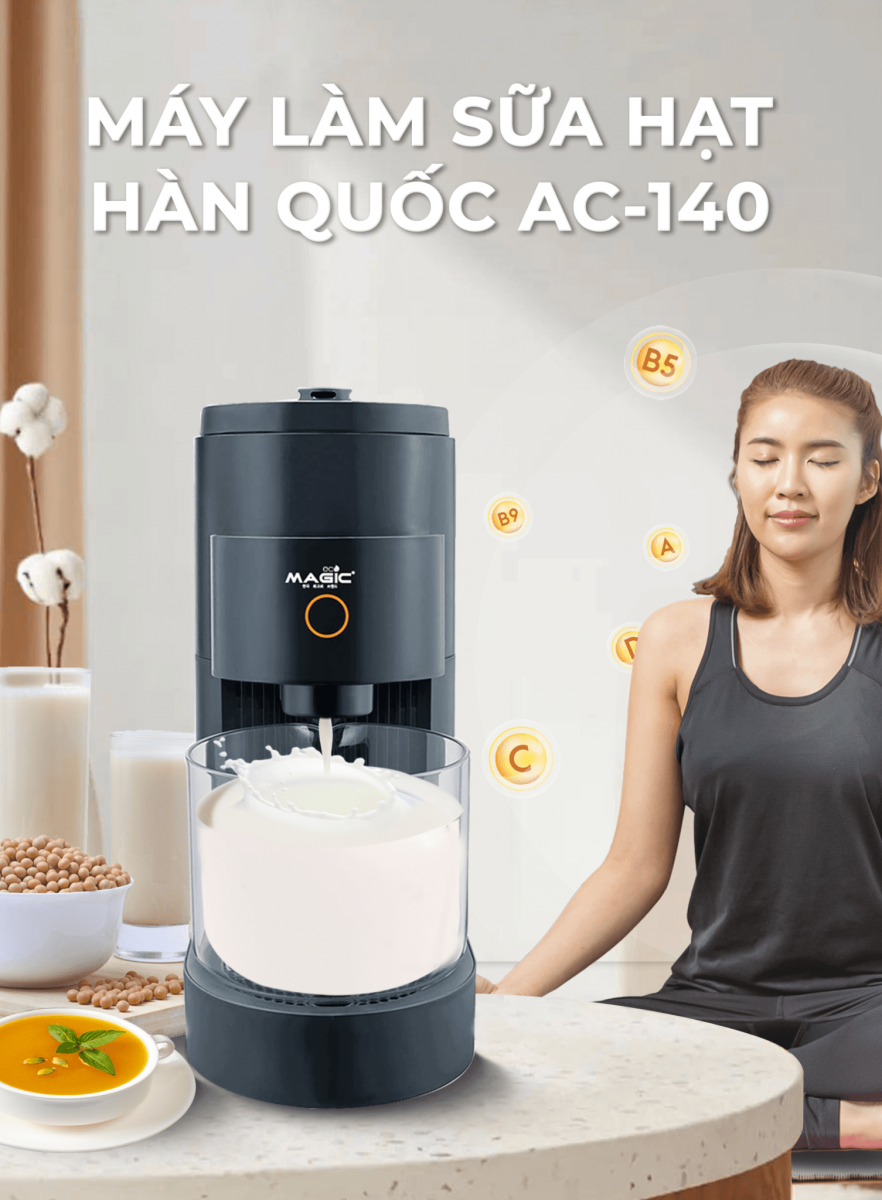 Máy Làm Sữa Hạt Đa Năng Tự Động Rửa Magic Eco AC -140